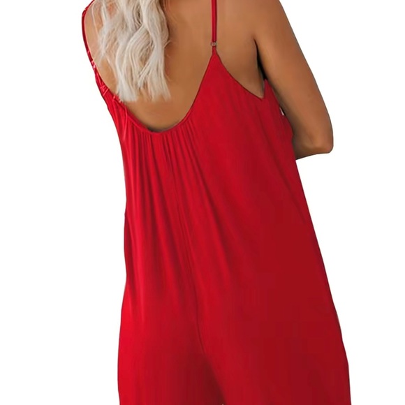 Solid Loose Cami Romper Jumpsuit - Picture 2 of 2